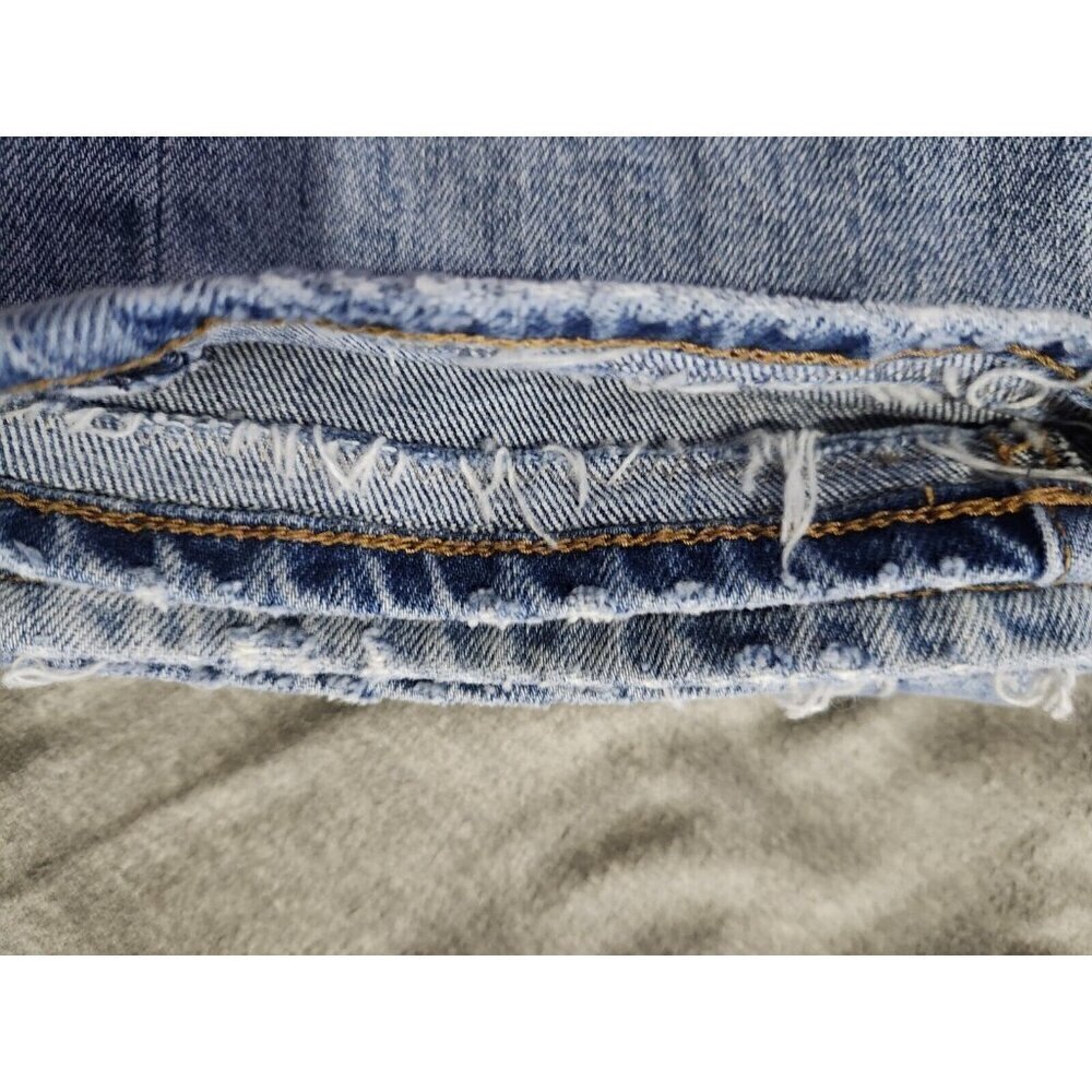 Denim Forum Arlo High Rise Straight Jeans Womens 24 x 25 Blue Stretch Button Fly - Picture 8 of 10
